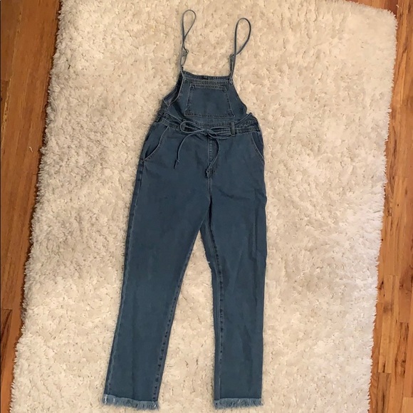 denim cami overalls by forever 21